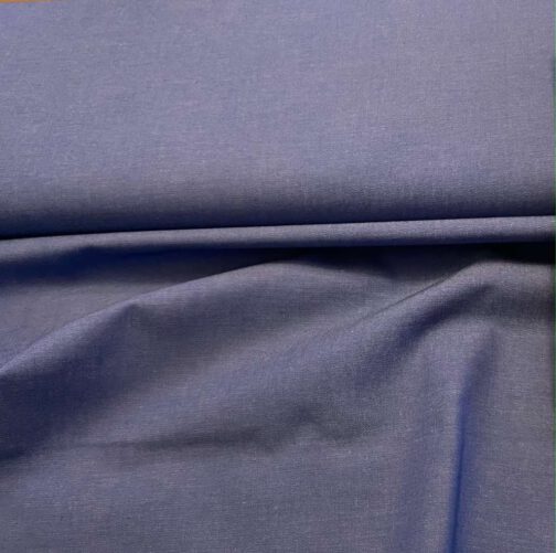 Baumwoll-Polyestermischung Uni Blau