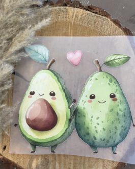 Bügelbild Avocado Paar